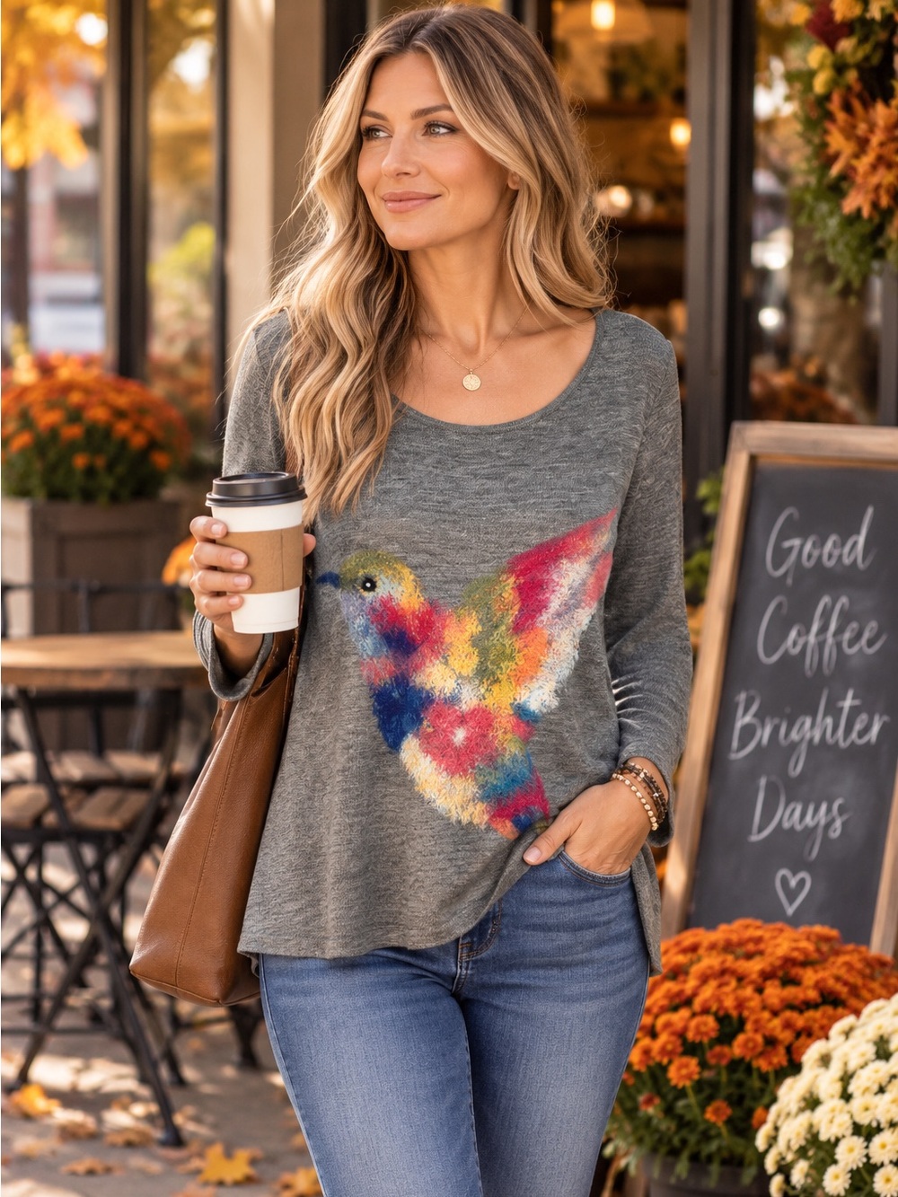 Anthropologie Starla M. Halfmann Hummingbird Pullover
